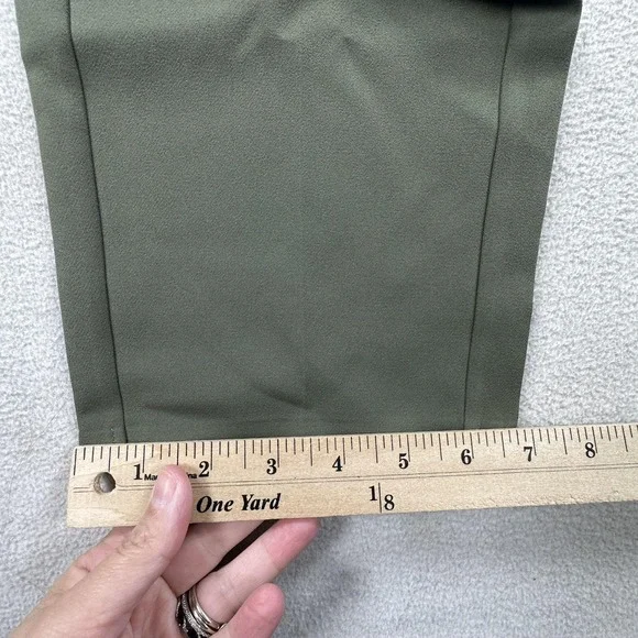 Athleta Pants Womens 8 Tall Olive Green Endless High Rise Straight Leg Stretch - Picture 11 of 12
